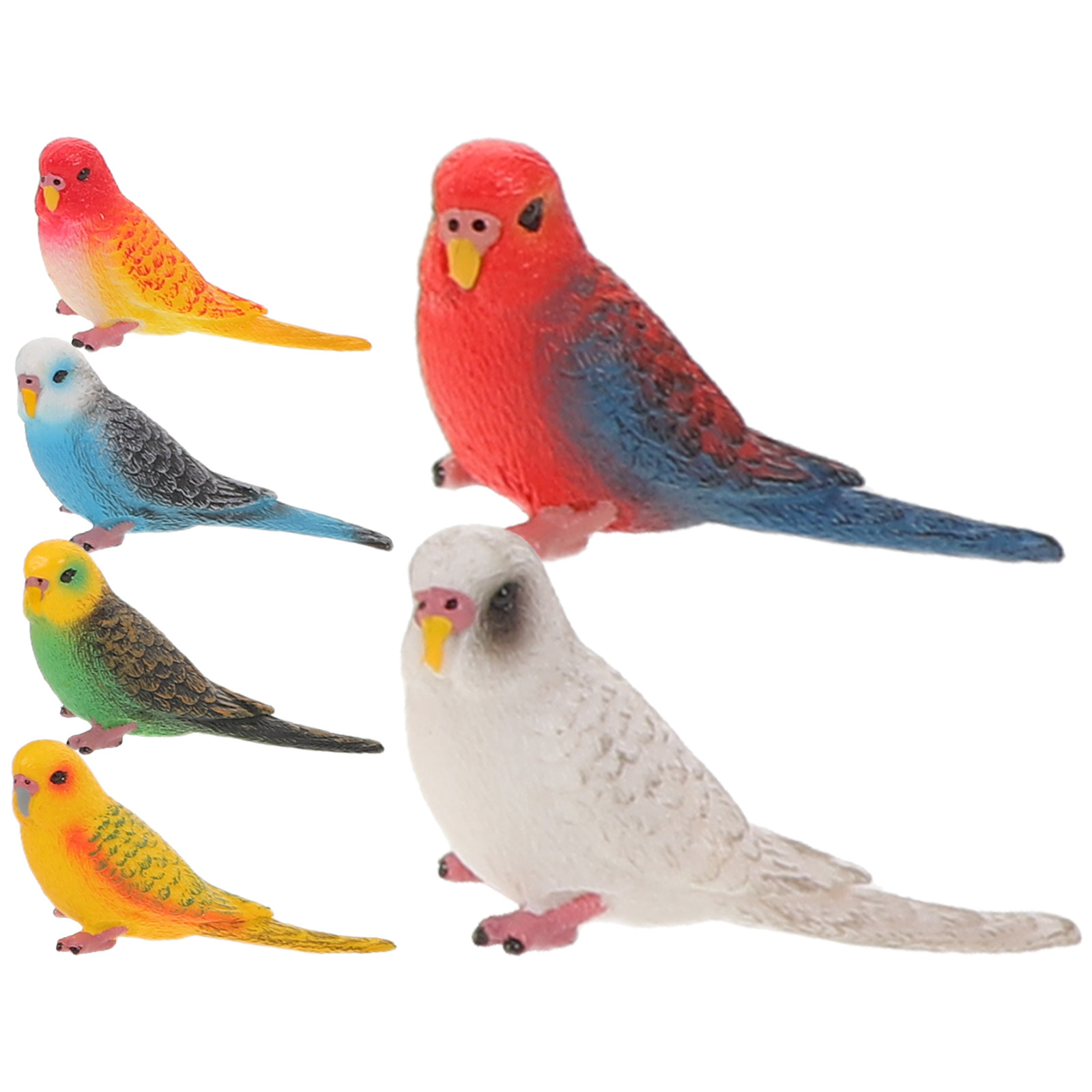 Kids Education Room - 6Pcs Artificial Realistic Parrots Simulation Birds