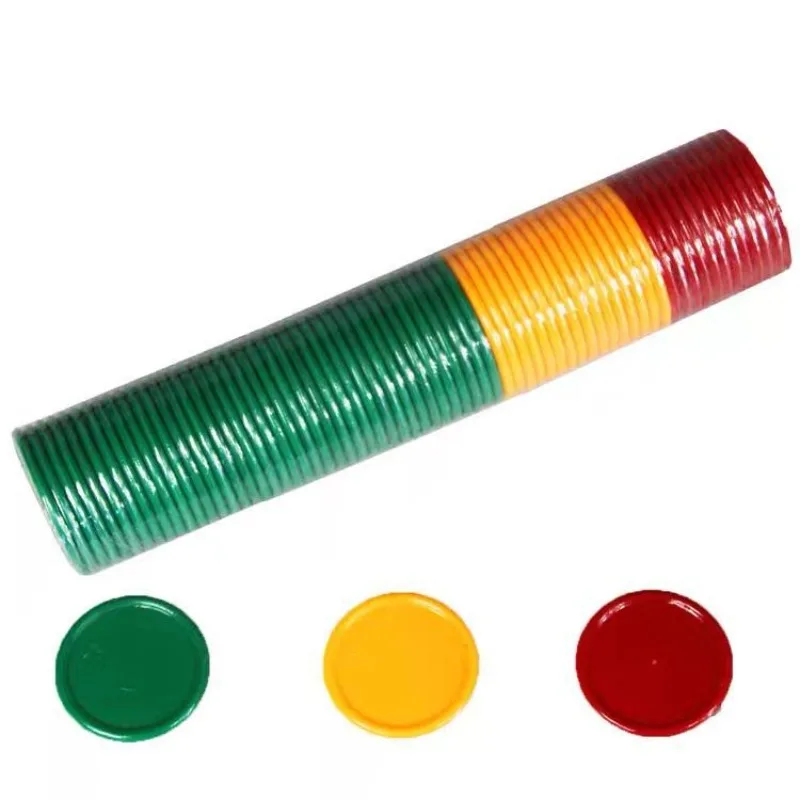Kids Education Room - Poker Chips 3.2cm 3 Colors Plastic