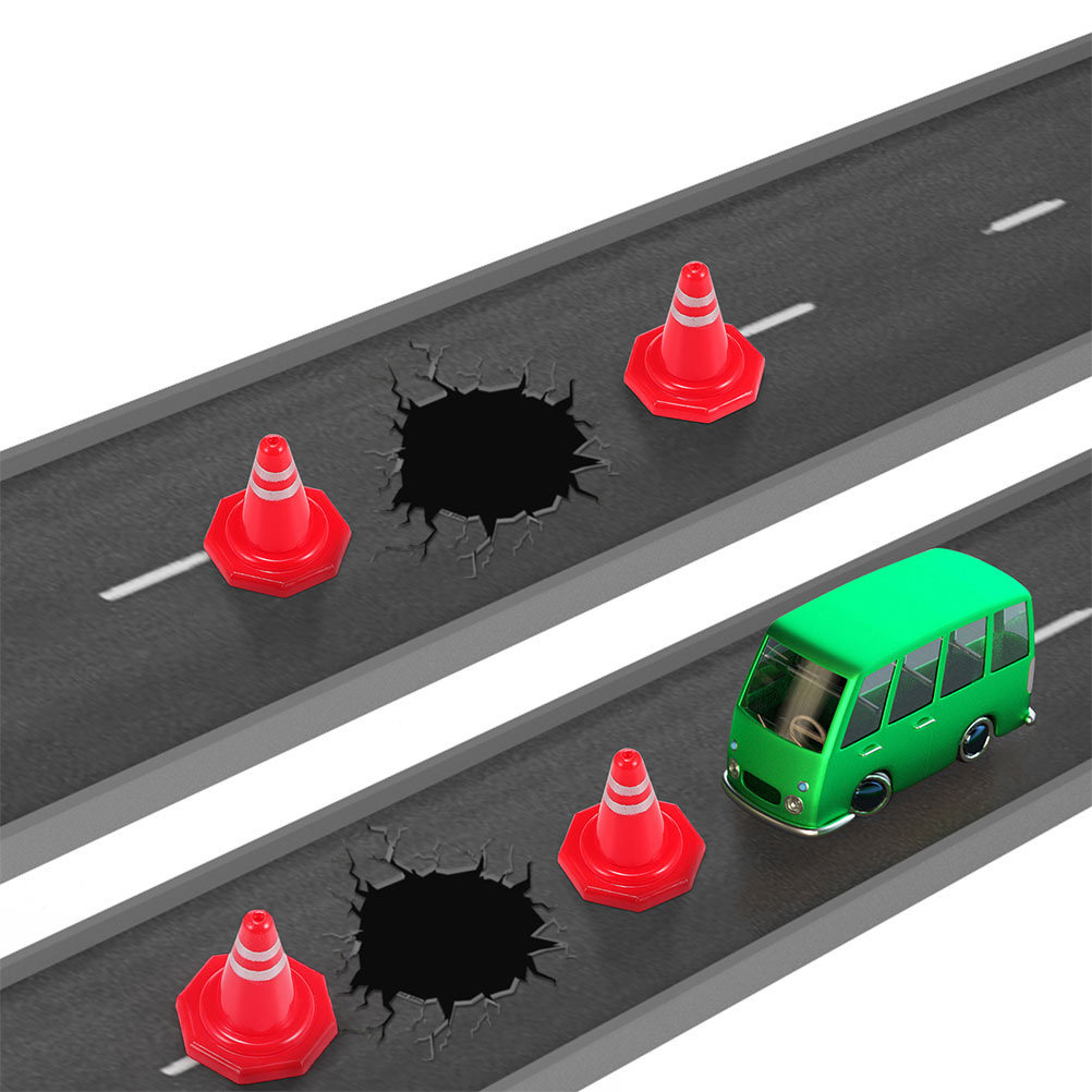 Kids Education In Us - 24Pcs Mini Traffic Cones Red PP