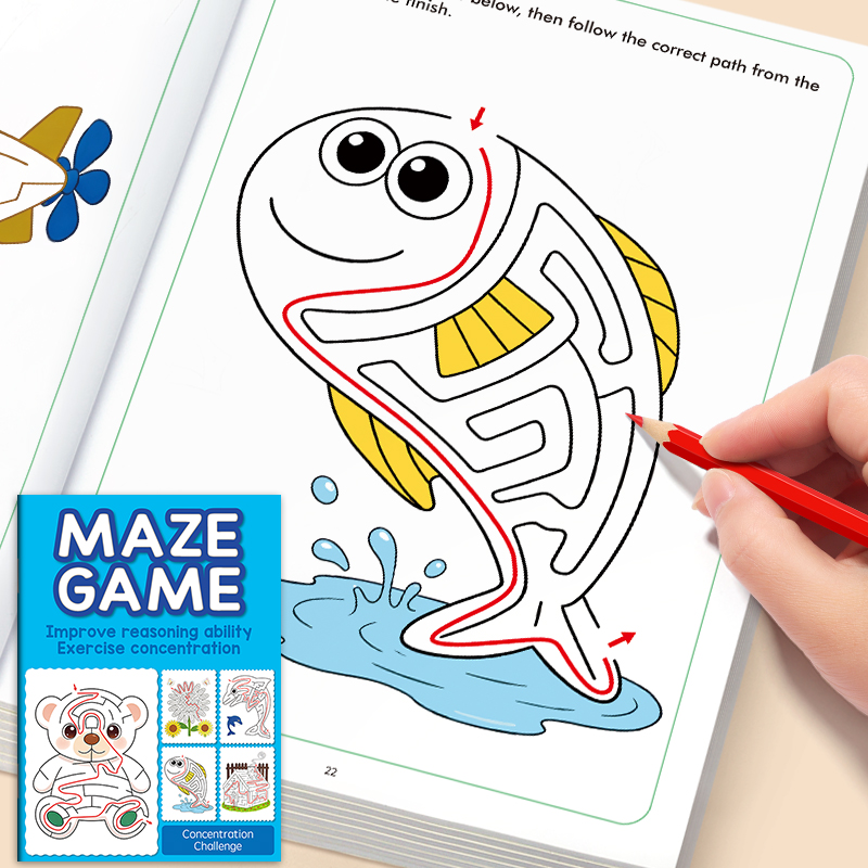 Education Kids Definition - Maze Fun Drawing Book for Kids,