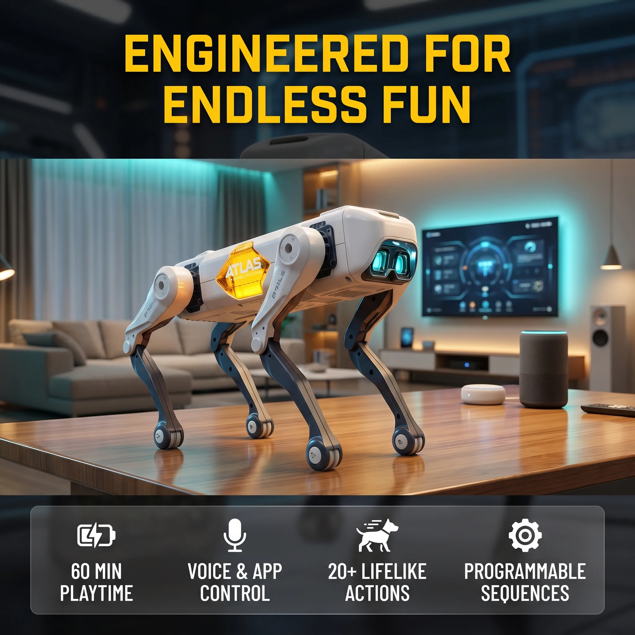 Kids Education In Us - AI Smart Robot Dog, Voice &