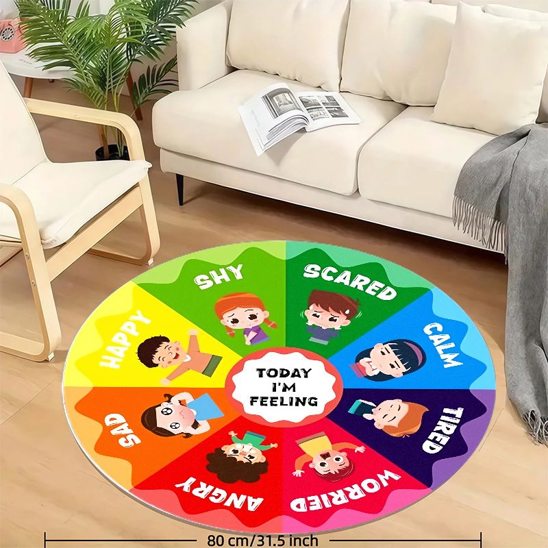 Emotion Wheel Kids Round Rug F - đánh giá và giá Kids Education Room