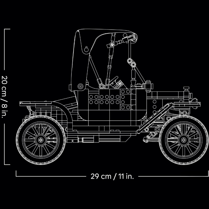 1060pcs Vintage Model T Car Bu - đánh giá và giá Lego Set Technic