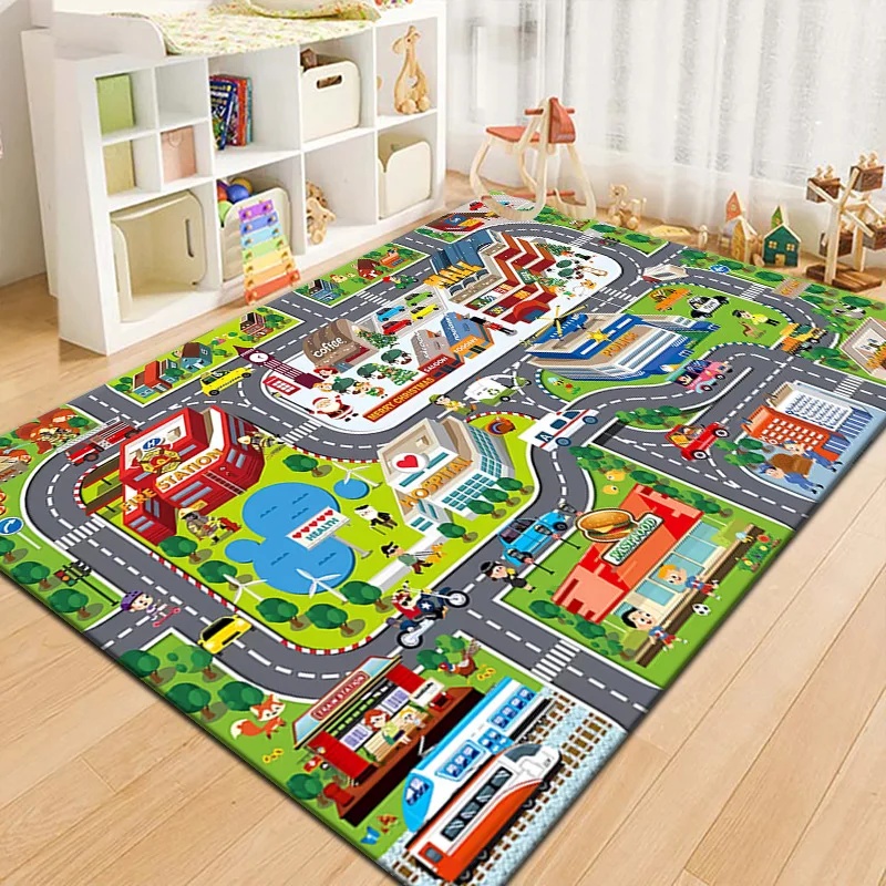 Colorful Kids City Map Play Ma - đánh giá và giá Kids Education Room