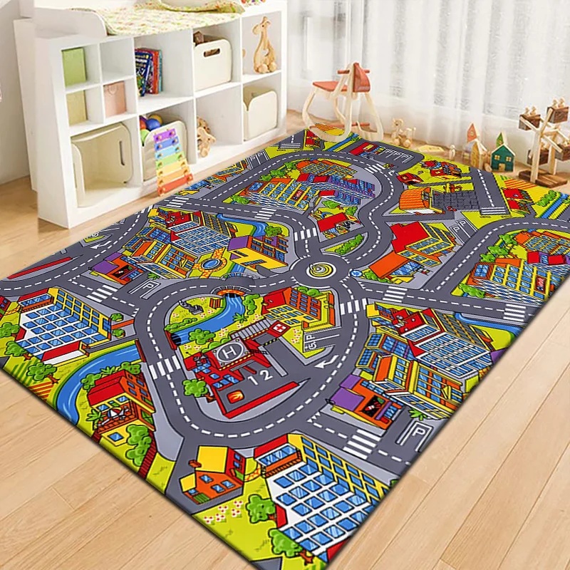 Colorful Kids City Map Play Ma - đánh giá và giá Kids Education Room