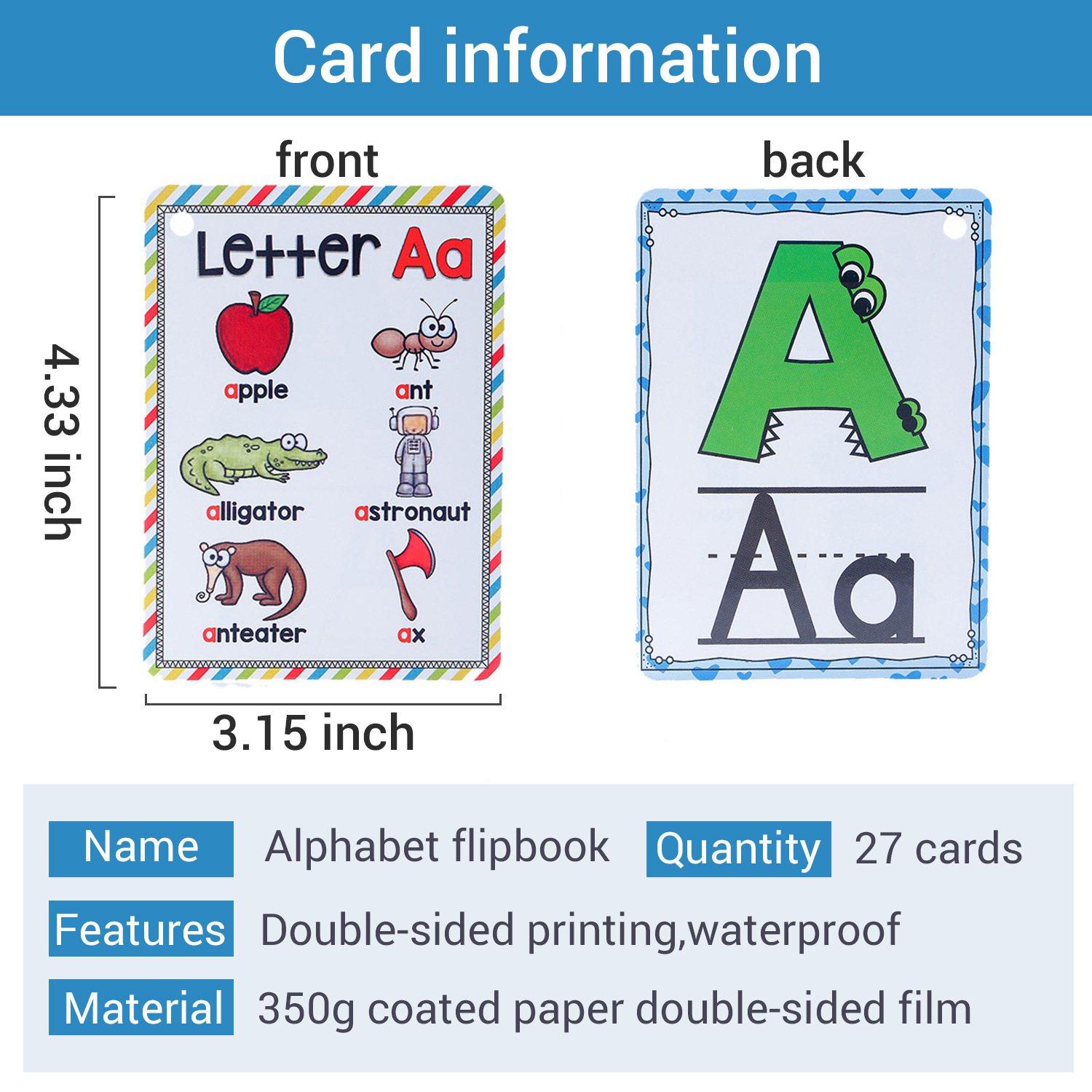 Bview Art English 26 Letters A - đánh giá và giá Flash Card Alphabet