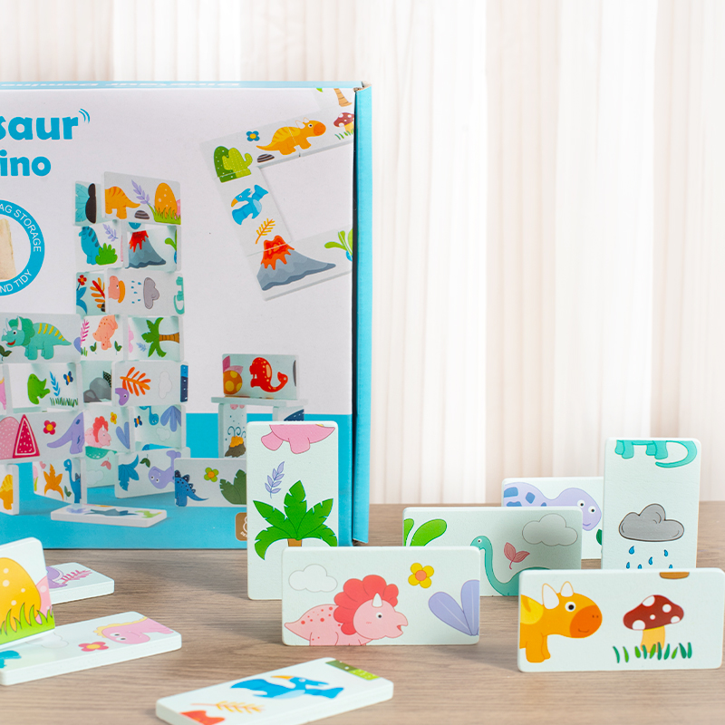 Wooden Toy Dinosaur Domino Ani - đánh giá và giá Kids Education Images