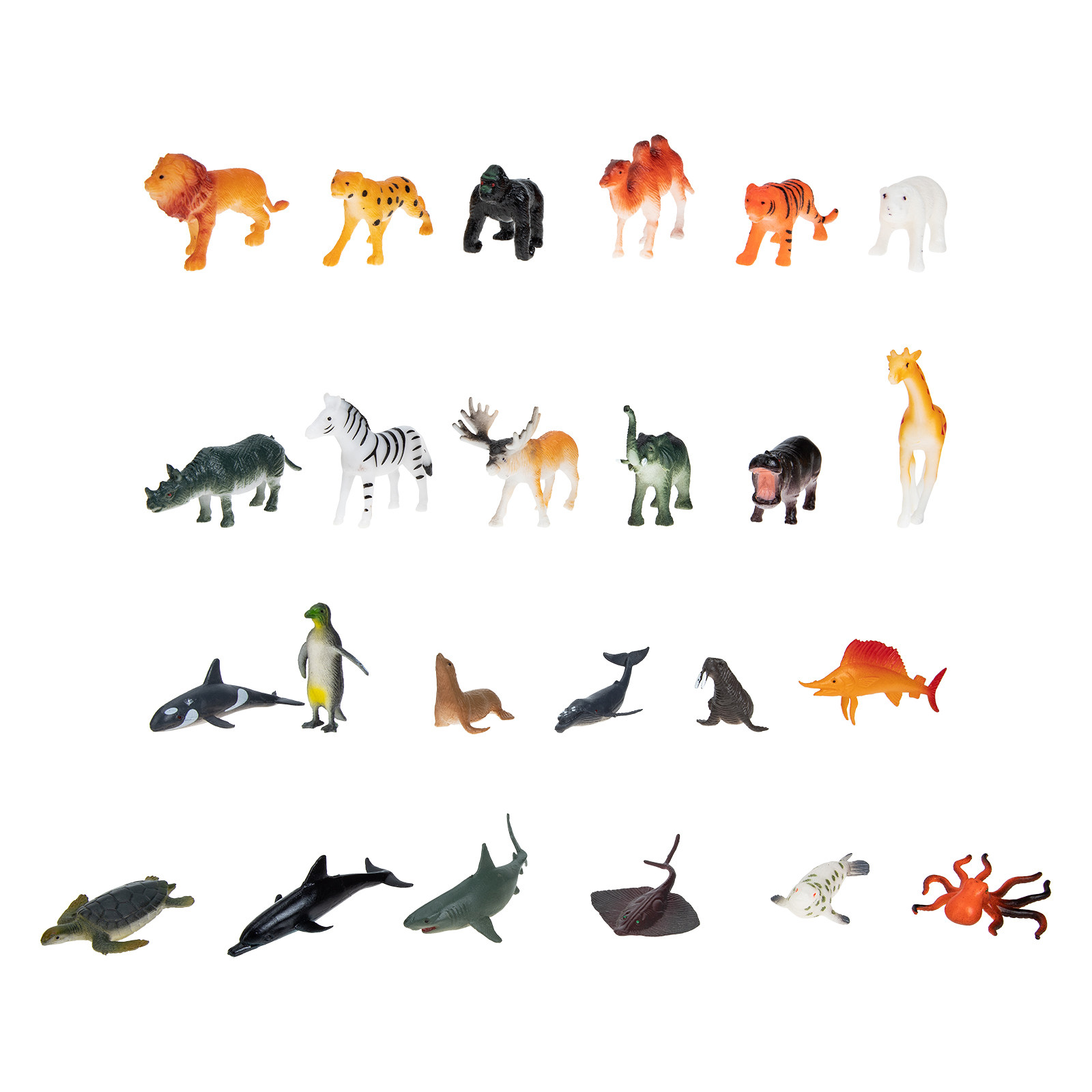 24Pcs Ocean Animals Plastic Si - đánh giá và giá Kids Early Education Photos