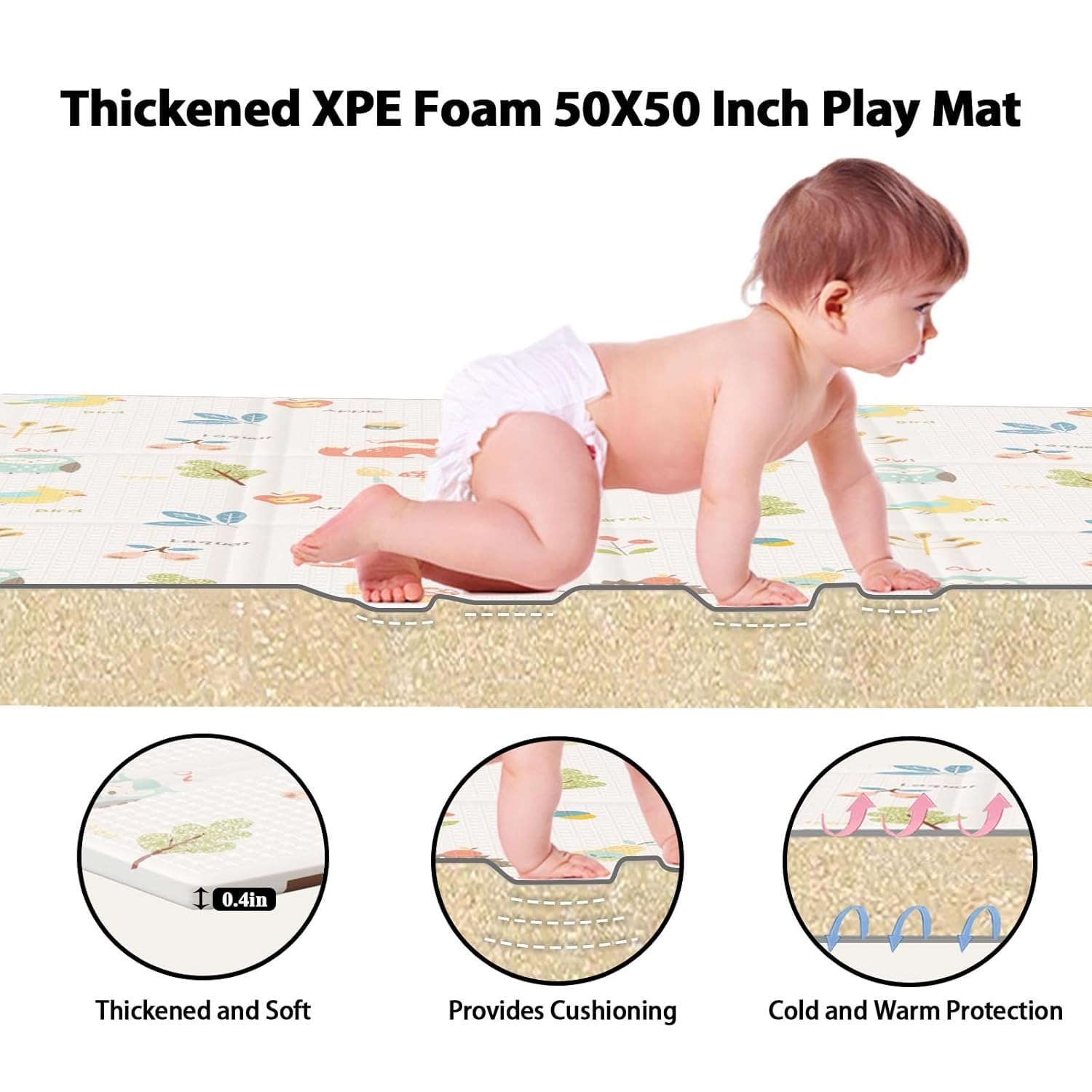 Foldable Baby Play Mat Childre - đánh giá và giá Kids Educational Mat