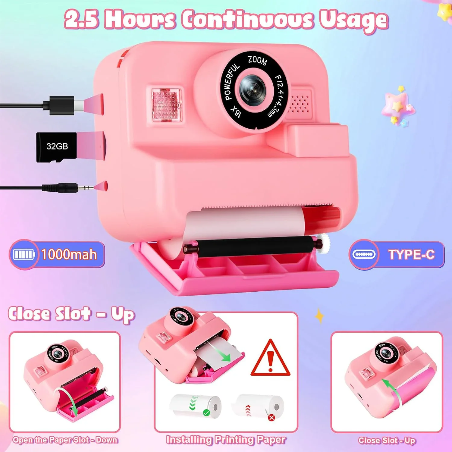 Digital Children Camera, Insta - đánh giá và giá Kids Education Images