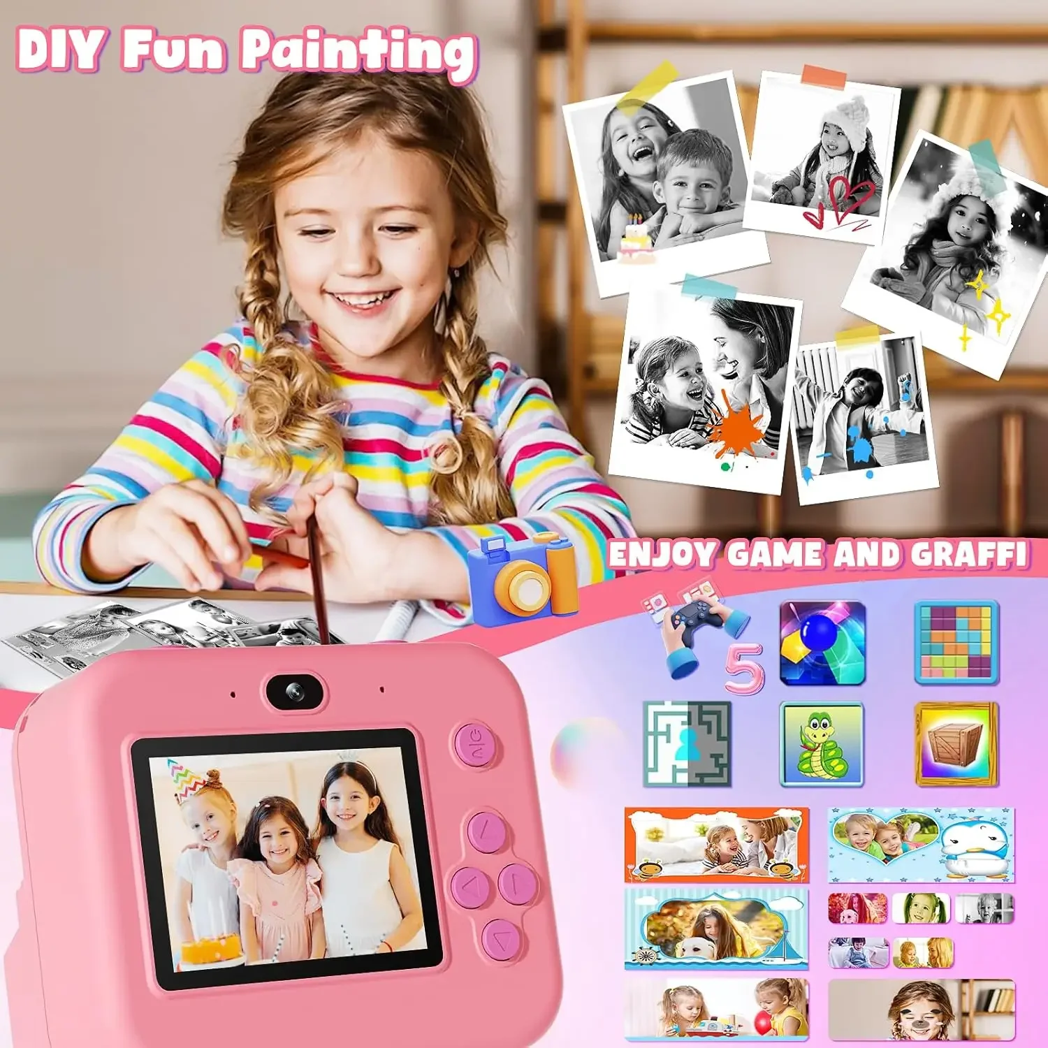 Digital Children Camera, Insta - đánh giá và giá Kids Education Images