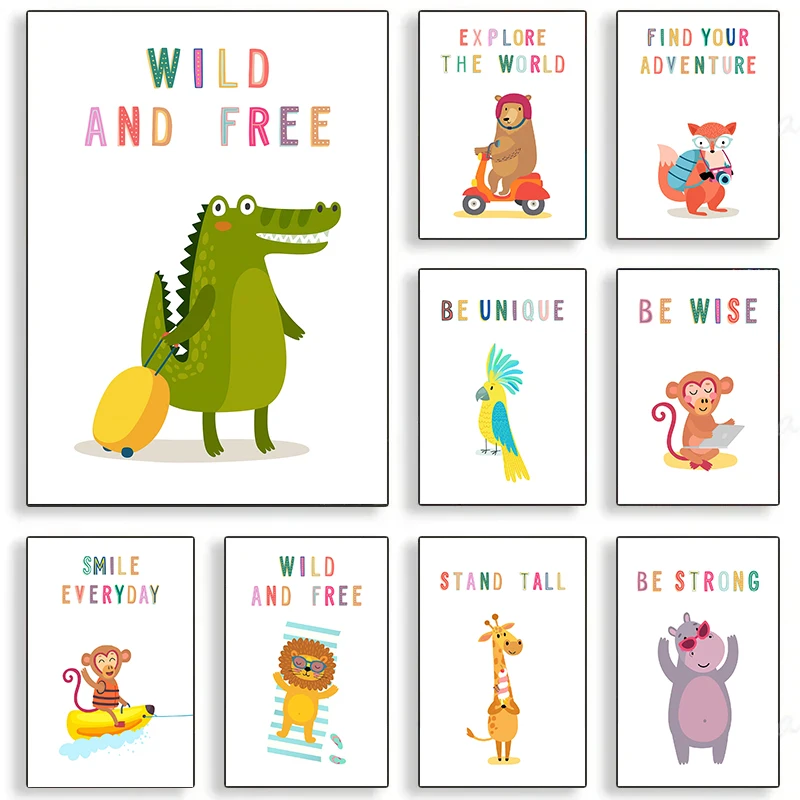 Canvas  Print Wall  Animals En - đánh giá và giá Kids Education Yes